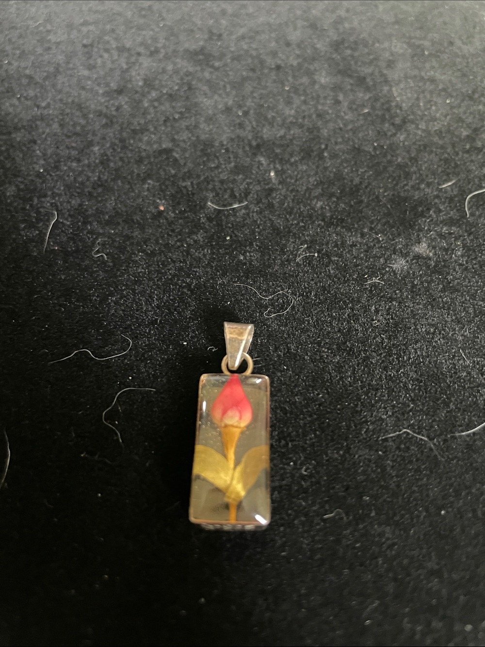 Sterling 925 Dried Flower Rose Bud Rectangular Pendant eBay: $22. 8/21/6
